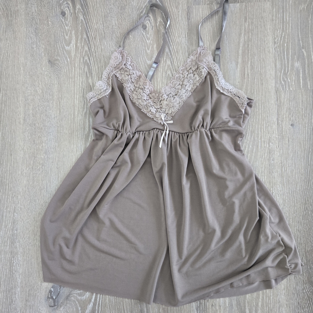 Costa Blanca Taupe Lace Chemise